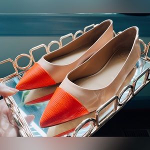 Tory Burch Penelope Embossed Cap-Toe Flat